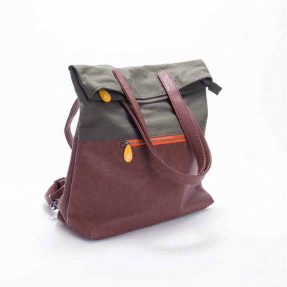 Convertible Backpack Purse with Luggage Sleeve - Gray Tweed/Black main image 12